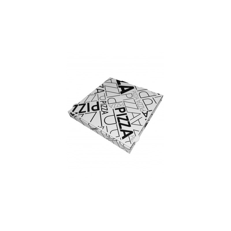 Boîte Pizza motif noir 33/33/4cm - 100 pces